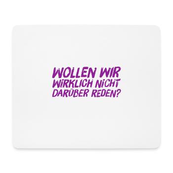 Bock zu reden? - Mousepad (Querformat) - Weiß - Vorne
