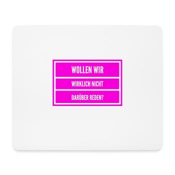 hast du Redebedarf? - Mousepad (Querformat) - Weiß - Vorne