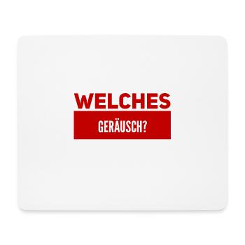 ist da ein Geräusch? - Mousepad (Querformat) - Weiß - Vorne