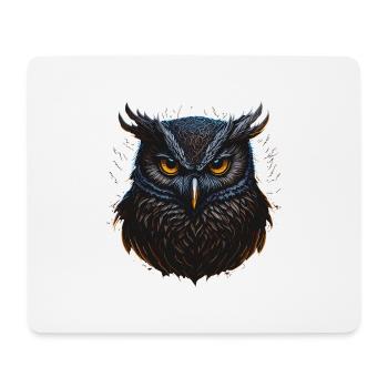 Cute Owls Face - Mousepad (Querformat) - Weiß - Vorne