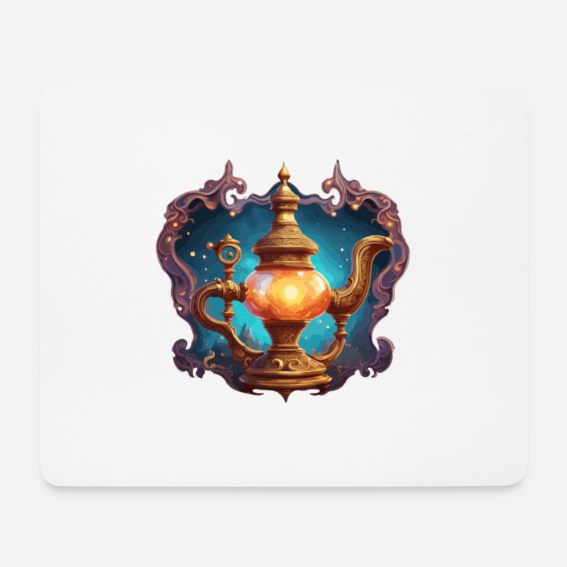 Wunderlampe / Wünsche /Orient / Wunder / Genie - Mousepad (Querformat) - Weiß