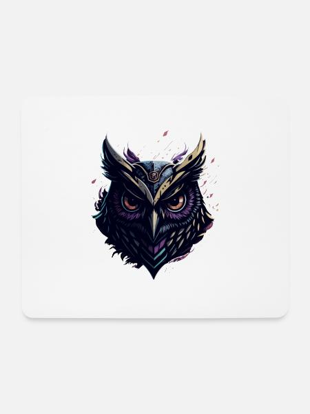 Cute Owl - Mousepad (Querformat) - Weiß