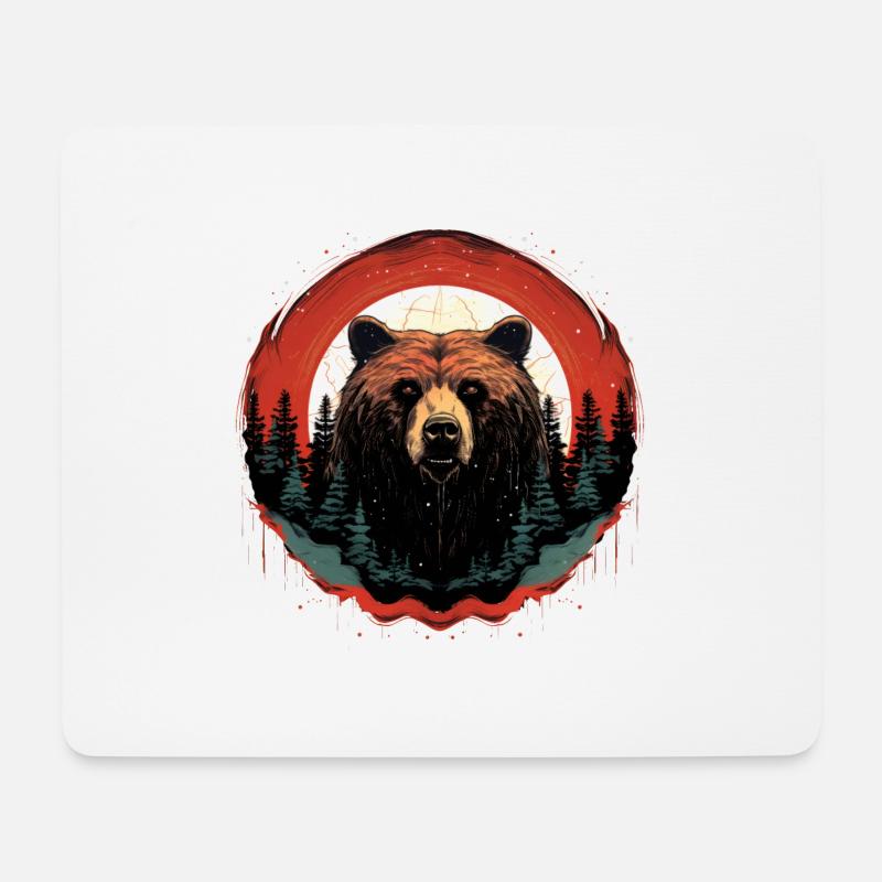 König des Waldes - Mousepad (Querformat) - Weiß