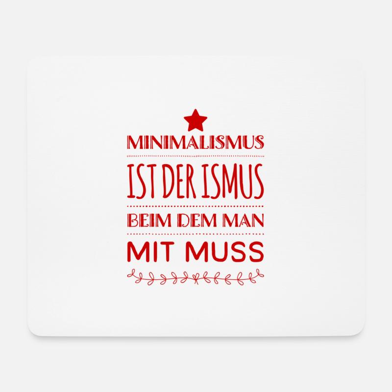 ich lebe minimalistisch - Mousepad (Querformat) - Weiß