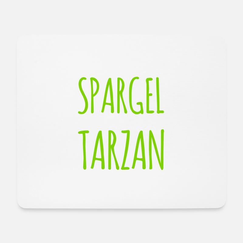 Spargeltarzan - Mousepad (Querformat) - Weiß