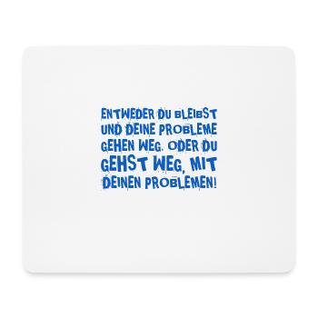 gehen oder bleiben? - Mousepad (Querformat) - Weiß - Vorne