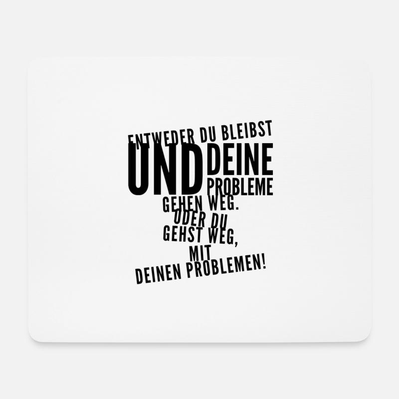 rennst du weg? - Mousepad (Querformat) - Weiß
