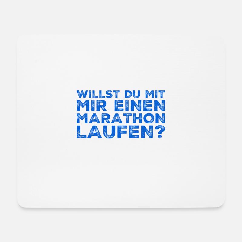 einen Marathon laufen - Mousepad (Querformat) - Weiß