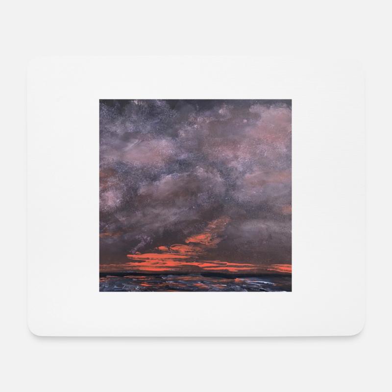 Lila Wolken - Mousepad (Querformat) - Weiß
