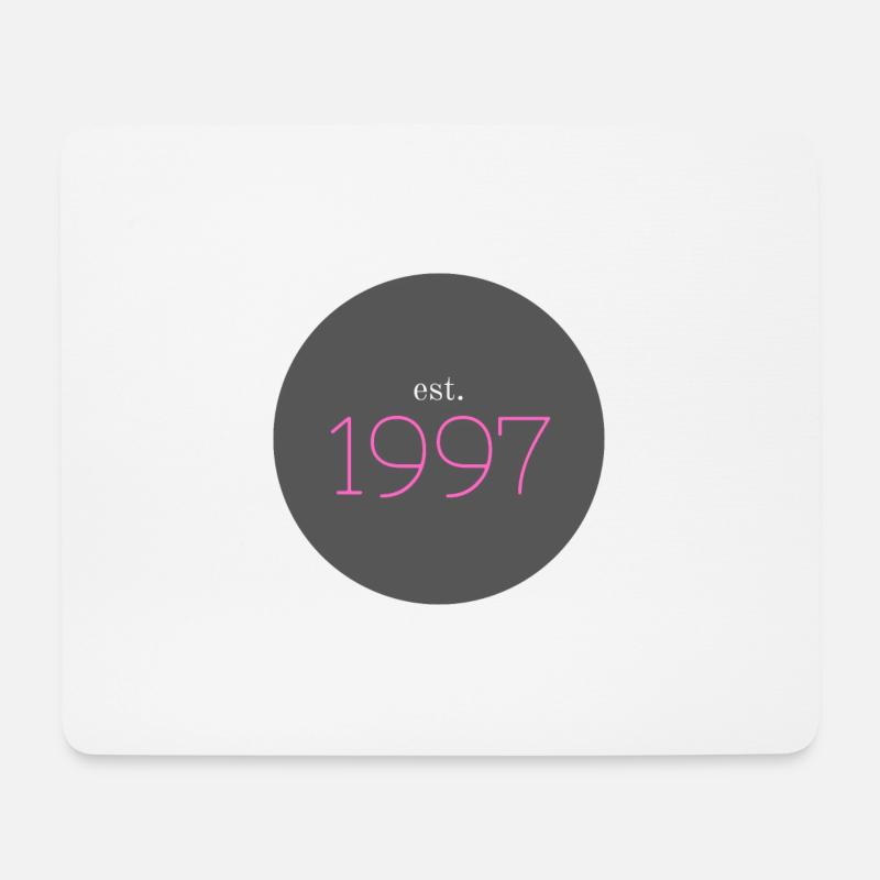 est. 1997, Geburtstag, Birthday, Date, 90er, Jahr - Mousepad (Querformat) - Weiß