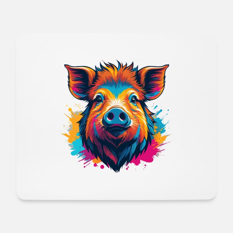 Boar - Mouse Pad (horizontal) - white