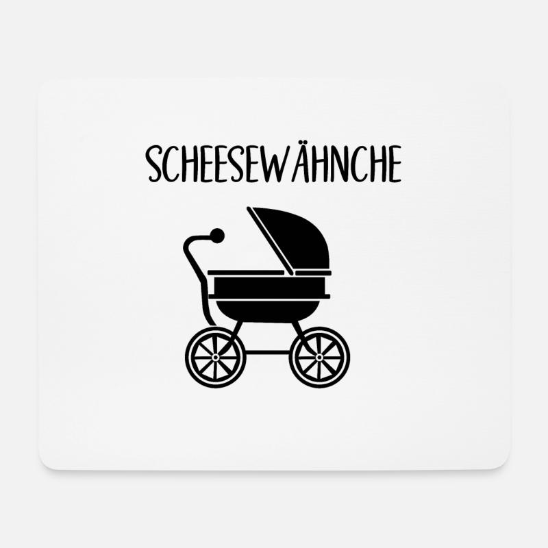 Scheesewähnche - Mousepad (Querformat) - Weiß