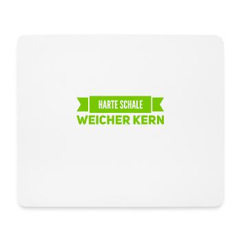 innen weich - Mousepad (Querformat) - Weiß - Vorne