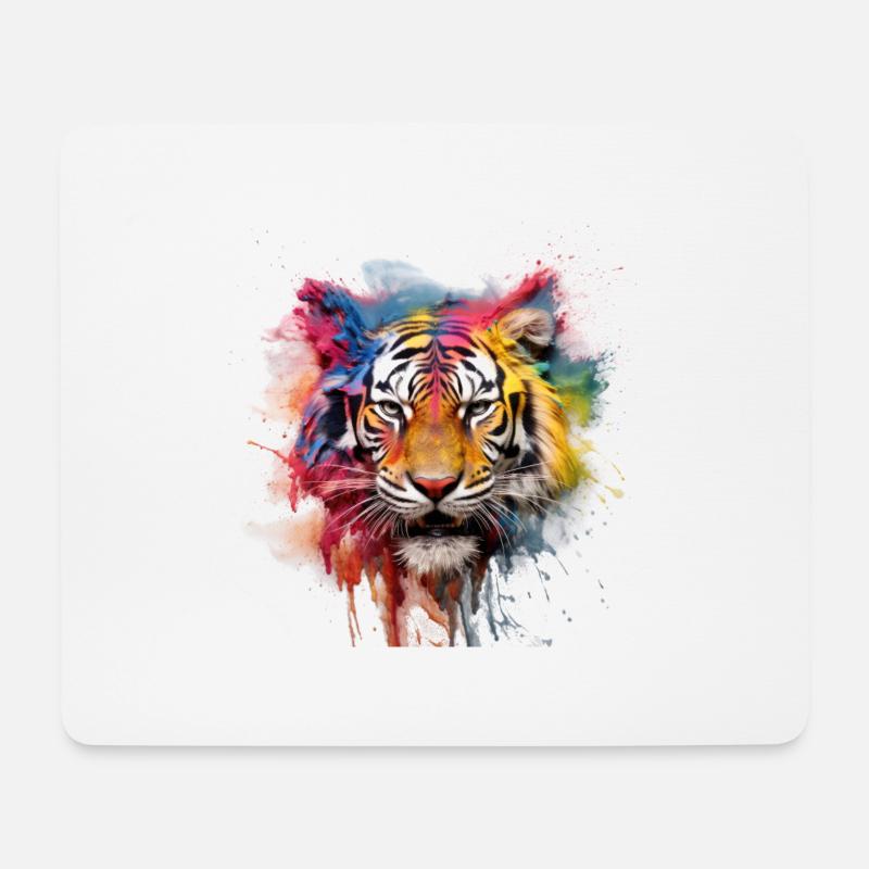 Grafitti Tiger - Mousepad (Querformat) - Weiß