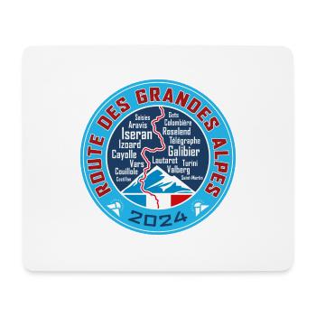 Route des Grandes Alpes V3 | 2024 - Mousepad (Querformat) - Weiß - Vorne