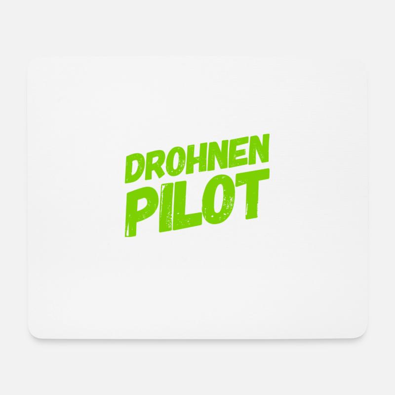 Drohnenpilot - Mousepad (Querformat) - Weiß