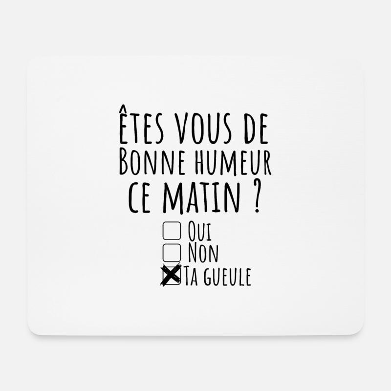 Good mood funny gift idea - Mouse Pad (horizontal) - white