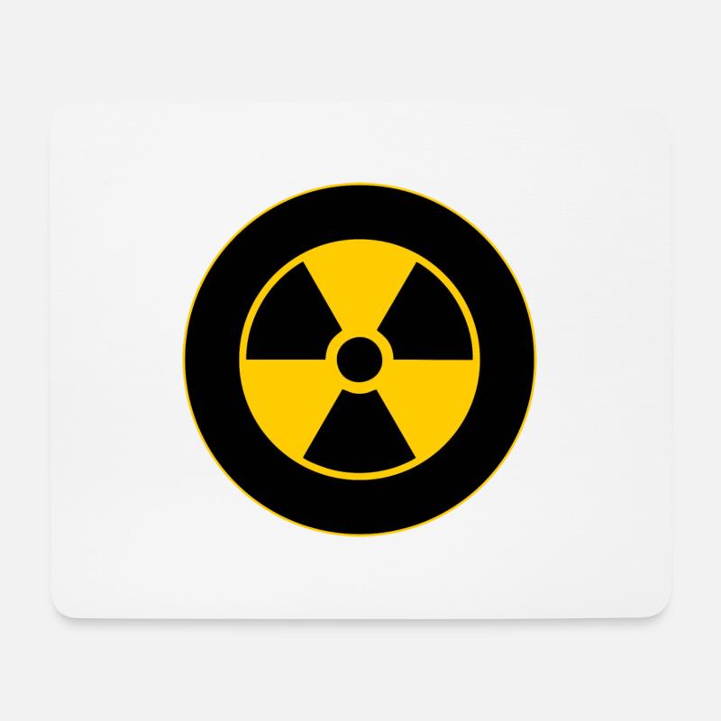 Mod-Ziel RadioActive-Zeichen - Mousepad (Querformat) - Weiß