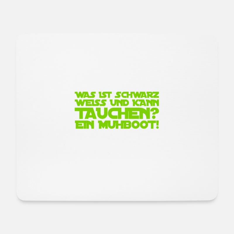 Flachwitze sind super - Mousepad (Querformat) - Weiß
