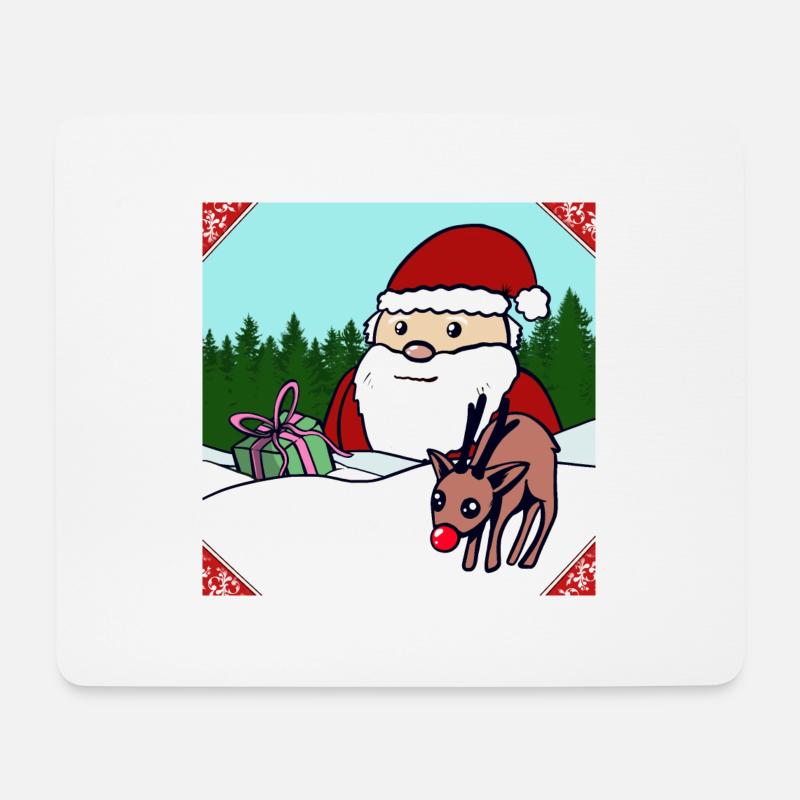 Frohe Weihnacht - Mousepad (Querformat) - Weiß