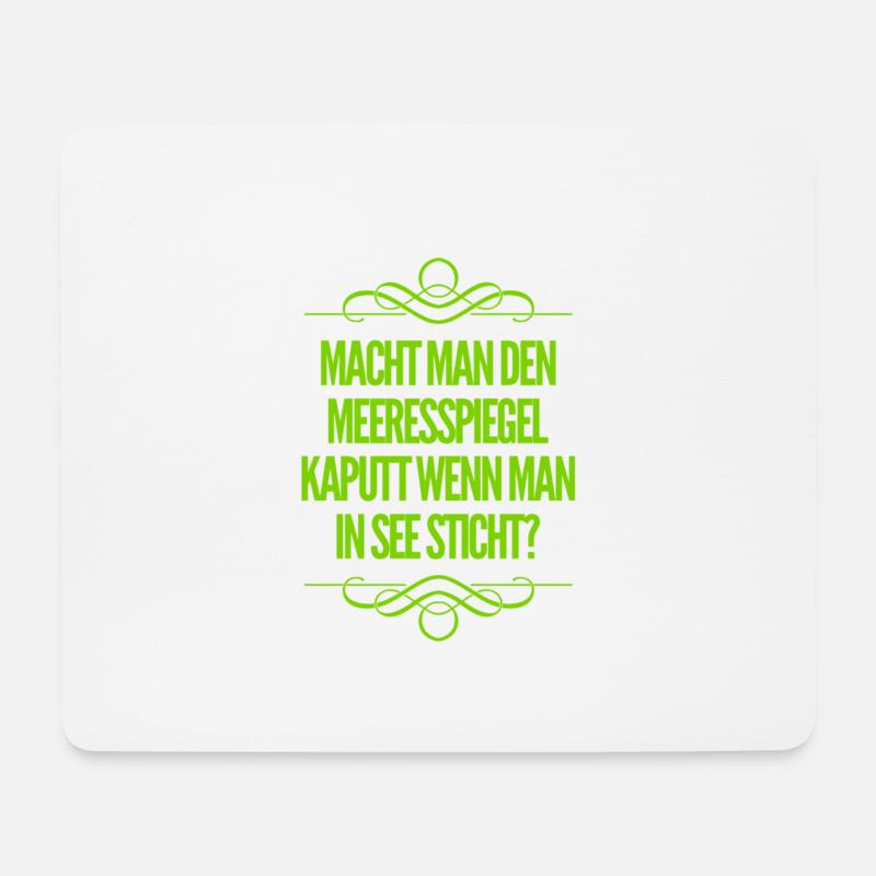 kaputter Meeresspiegel - Mousepad (Querformat) - Weiß