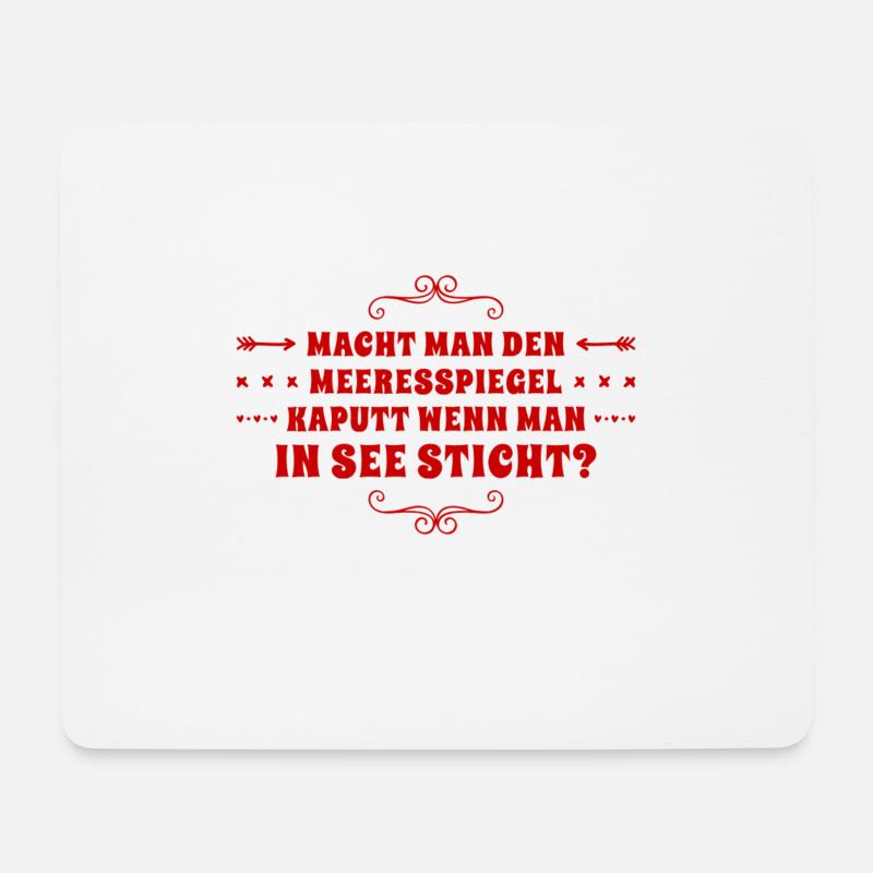 geht er dann kaputt? - Mousepad (Querformat) - Weiß