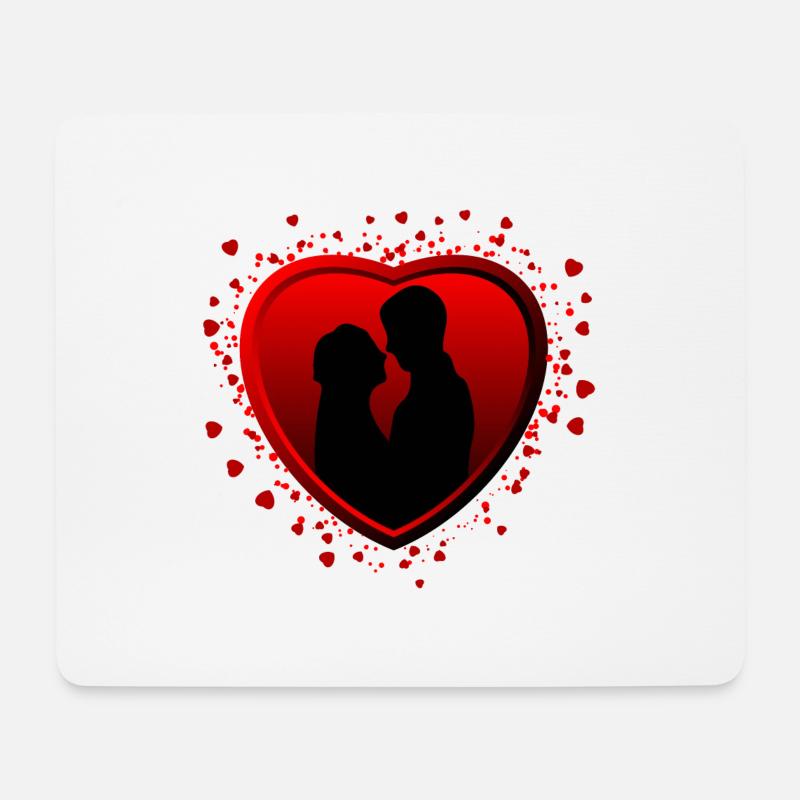 Valentinstag - Mousepad (Querformat) - Weiß