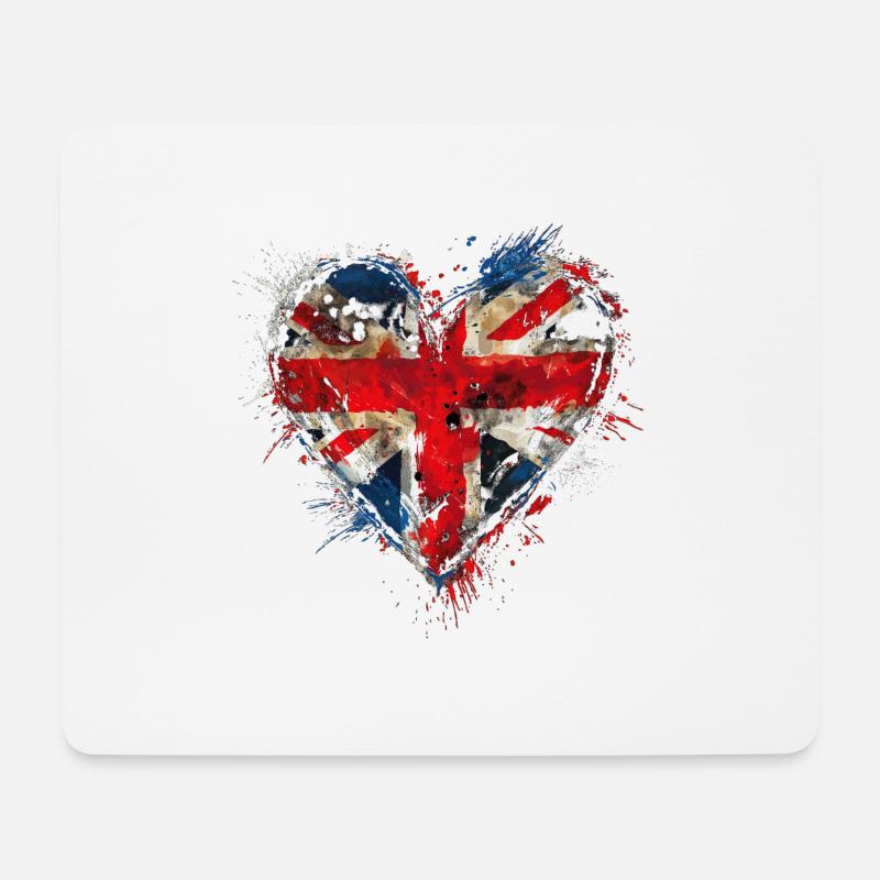 I love Union Jack - Mouse Pad (horizontal) - white