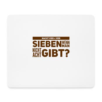 was da wohl rauskommt? - Mousepad (Querformat) - Weiß - Vorne