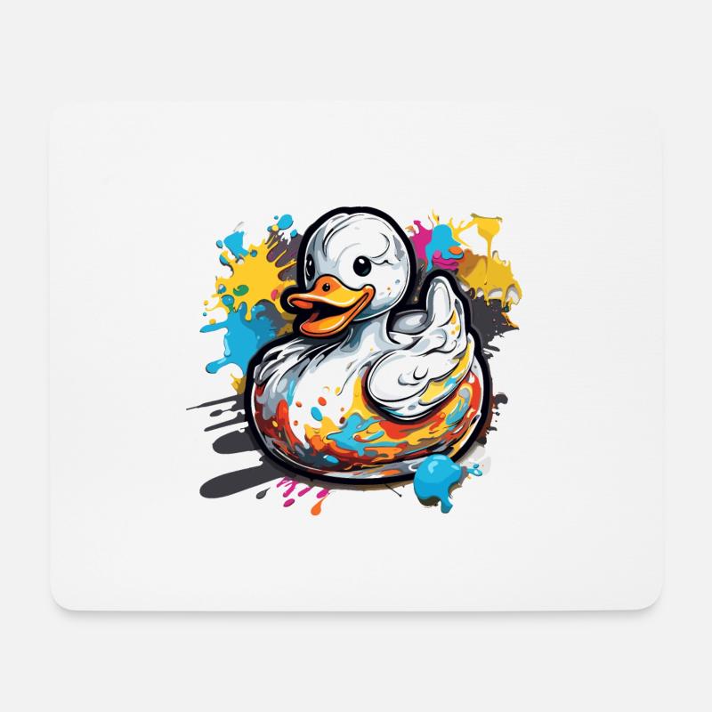 Gummiente / Badeente / Wasser / Badewanne - Mousepad (Querformat) - Weiß