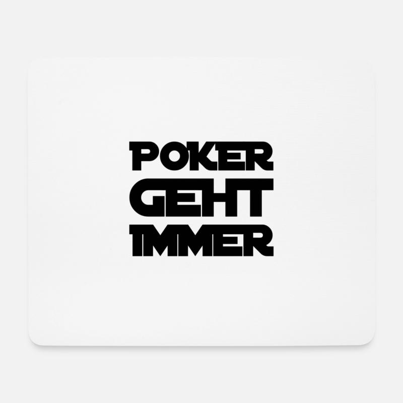 Poker ist fantastisch - Mousepad (Querformat) - Weiß