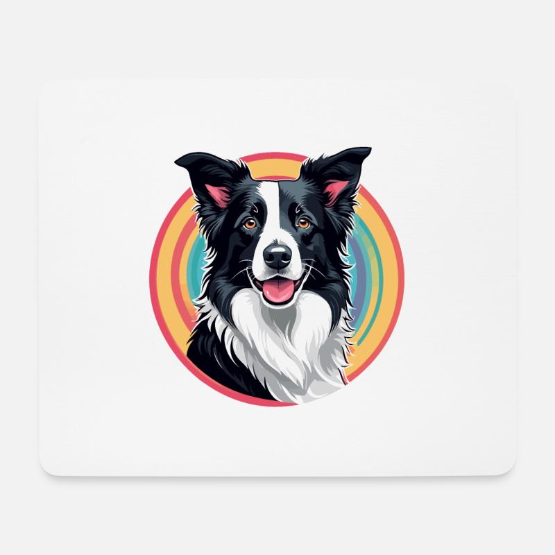 Border Collie - Mousepad (Querformat) - Weiß
