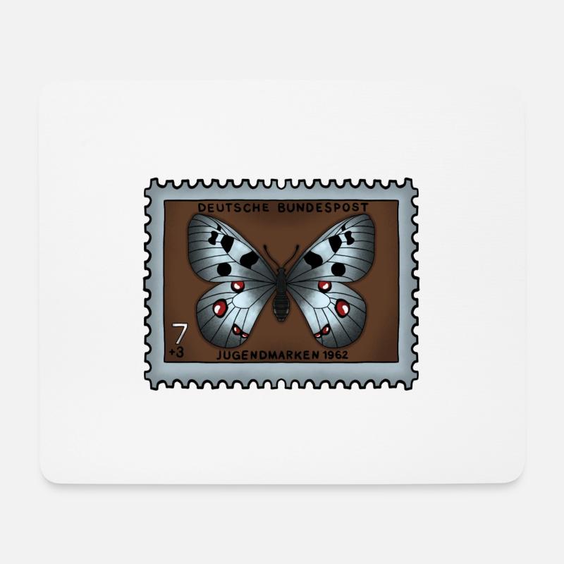 Postage Stamp Butterfly - Mouse Pad (horizontal) - white