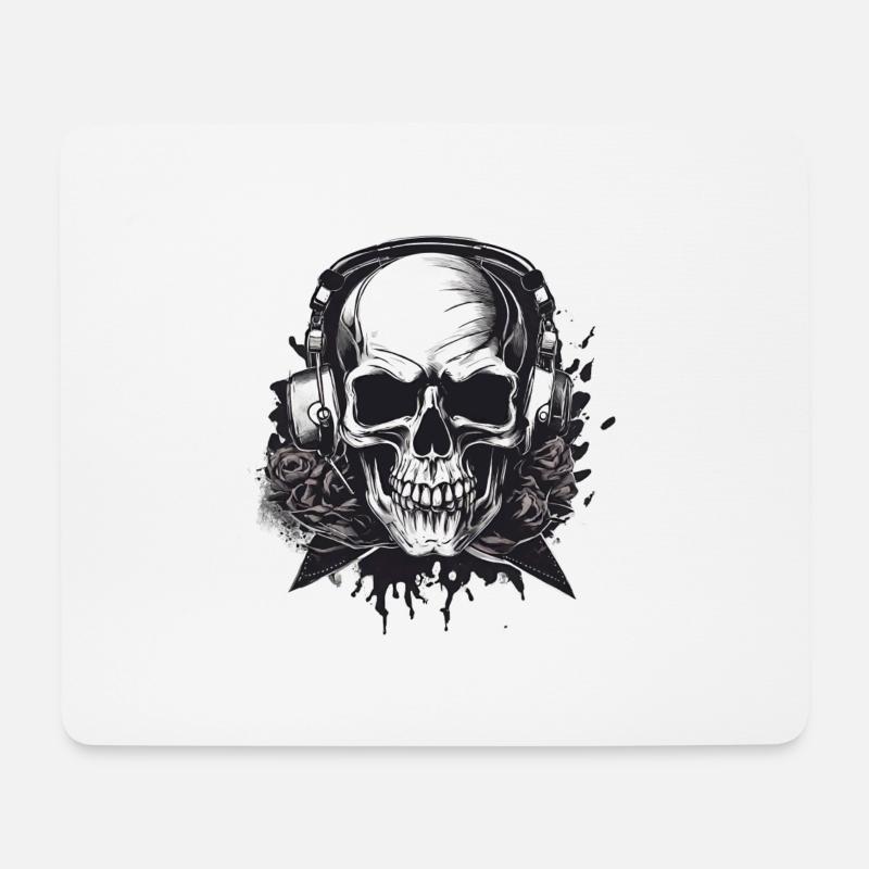 Skull and Bones Designes - Mousepad (Querformat) - Weiß