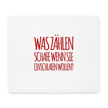 Schafe zählen Schafe - Mousepad (Querformat) - Weiß - Vorne