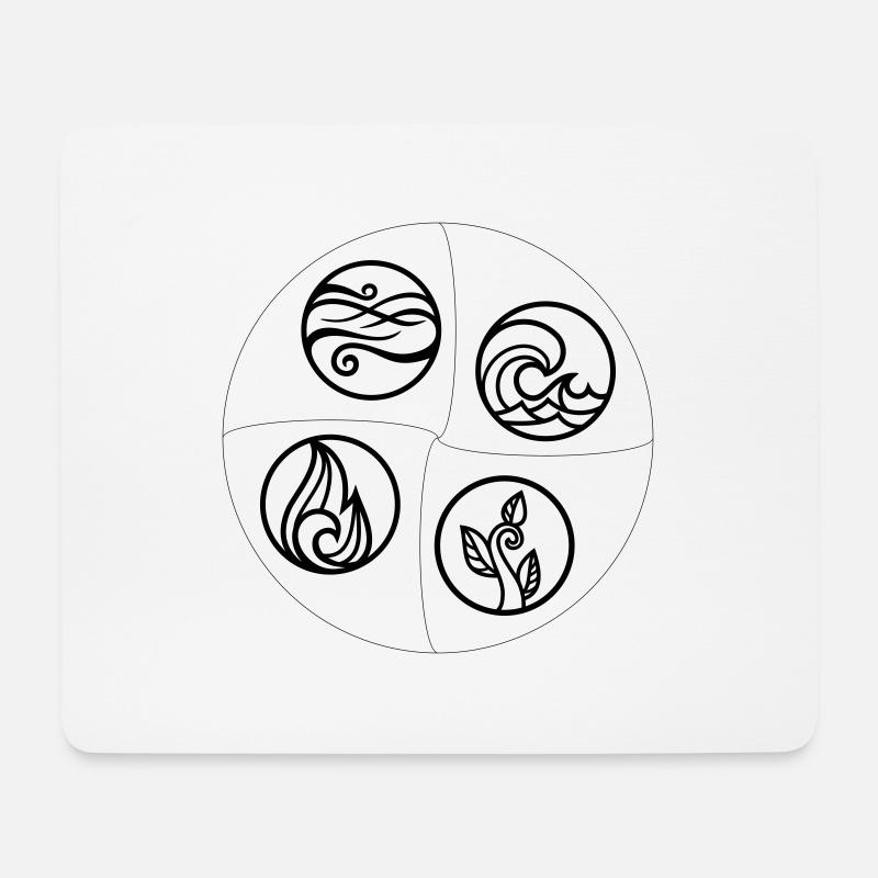 4 Elemente - Mousepad (Querformat) - Weiß
