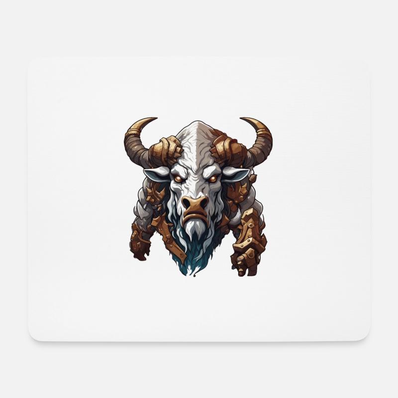 Minotaur / griechische Mythologie / Kreatur - Mousepad (Querformat) - Weiß