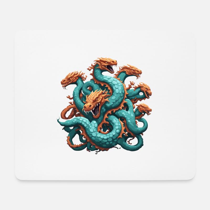 Hydra / griechische Mythologie / Schlange - Mousepad (Querformat) - Weiß