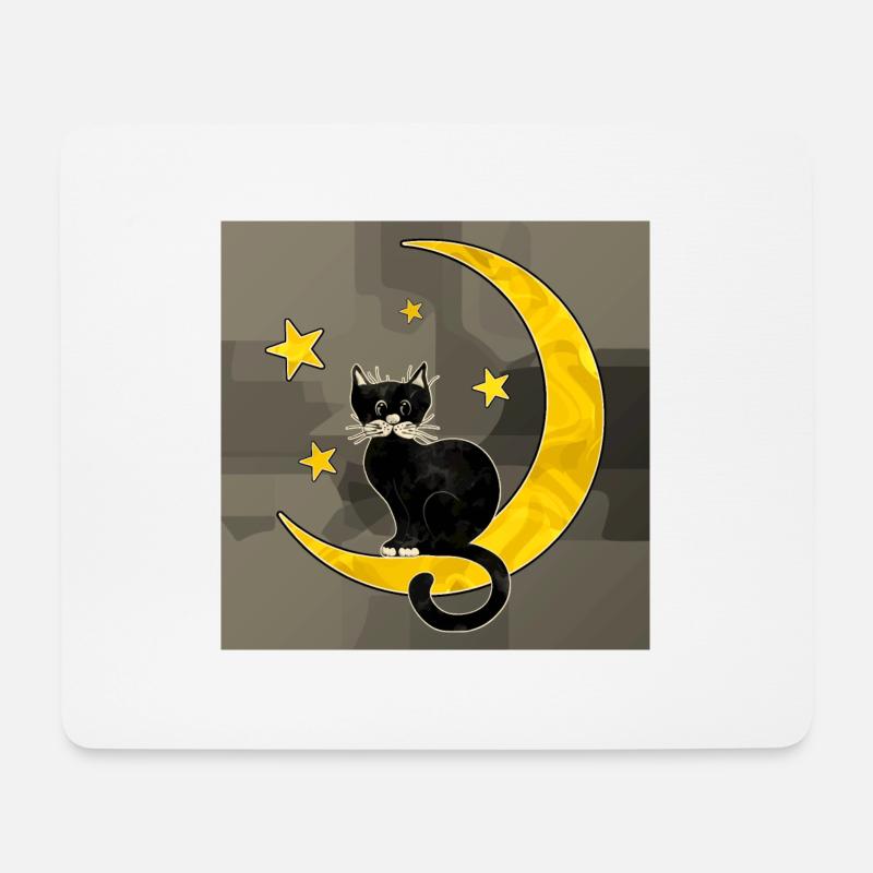 Katze - Mousepad (Querformat) - Weiß