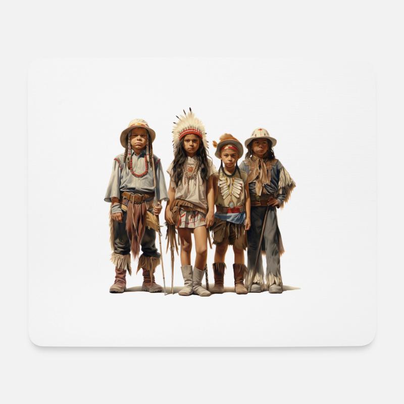 Faschingsverkleidung mit Phantasie - Mousepad (Querformat) - Weiß