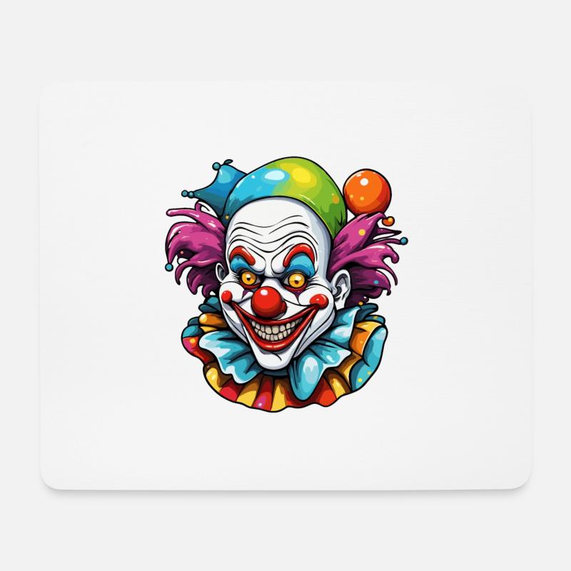 Horror Clown / Zirkus / lustig / Show / Halloween - Mousepad (Querformat) - Weiß
