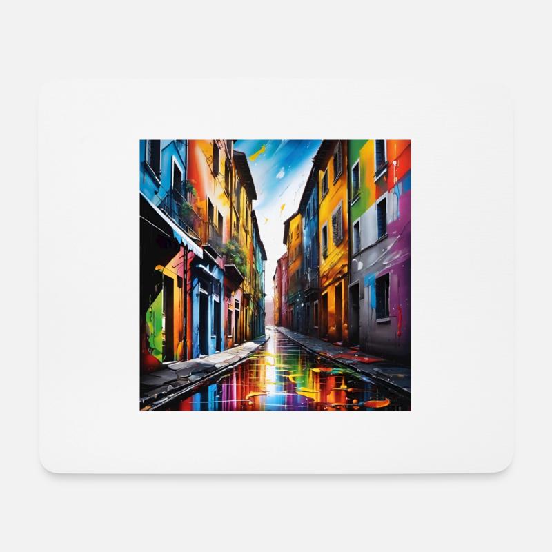 Fantastische Straßen - Mousepad (Querformat) - Weiß