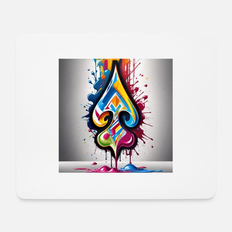 Graffiti-Spaten - Mousepad (Querformat) - Weiß