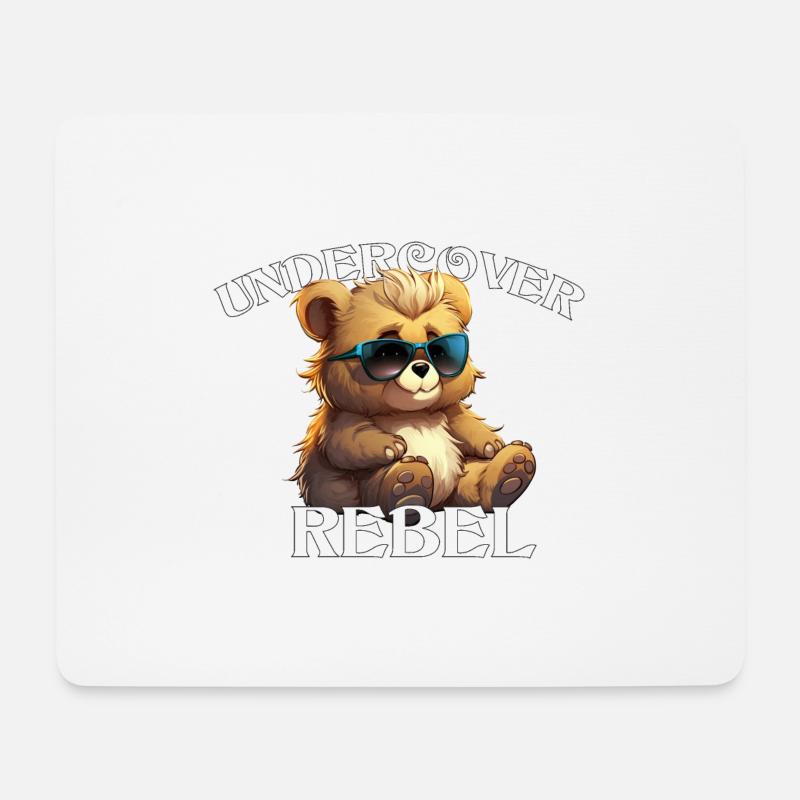Undercover Rebel - Entdecke das Bärchen in dir! - Mousepad (Querformat) - Weiß