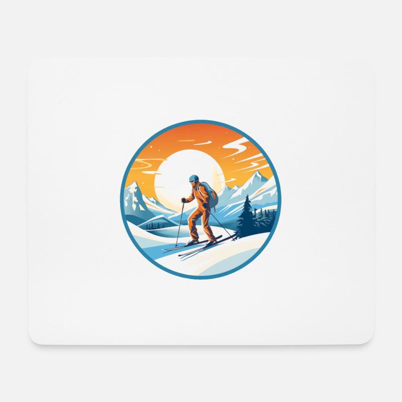 Snowy Summit - Mouse Pad (horizontal) - white