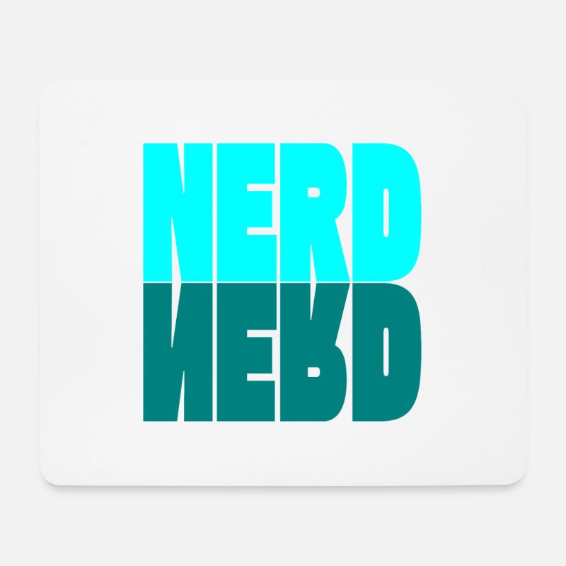 NERD - Mousepad (Querformat) - Weiß