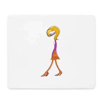 Verspielte Doodle-Diva - Mousepad (Querformat) - Weiß - Vorne