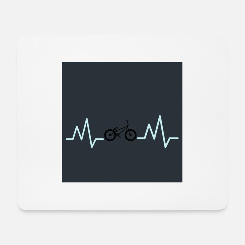 bmx1 - Mousepad (Querformat) - Weiß