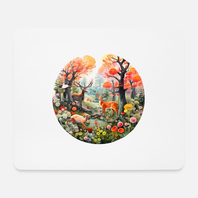 Spring Forest Scene - Mouse Pad (horizontal) - white