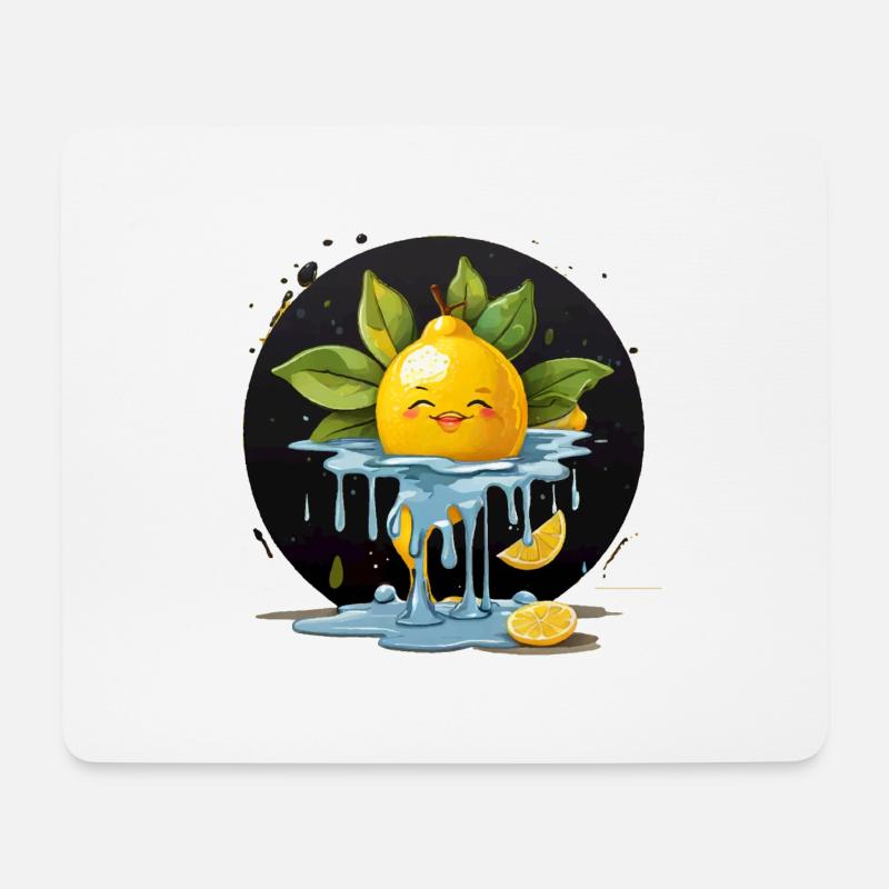 Zitrone - Mousepad (Querformat) - Weiß